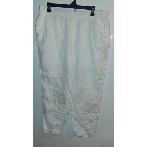 Nicole Miller White Pull-on Capri Pants Sz XL - Picture 1 of 2